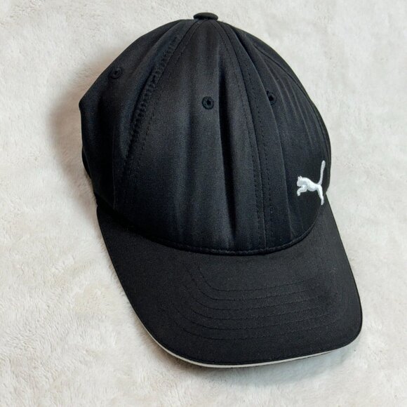 Puma FlexFit Baseball Cap Lightweight Stretch Embroidered Logo Black Mens S/M - Picture 3 of 8